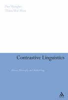 Contrastive linguistics : history, philosophy and methodology /