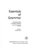 Essentials of grammar : [by] Domenico Parisi [and] Francesco Antinucci. Translated by Elizabeth Bates.