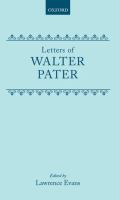 Letters of Walter Pater /