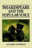 Shakespeare and the popular voice /