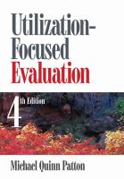 Utilization-focused evaluation /
