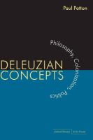 Deleuzian concepts philosophy, colonization, politics /