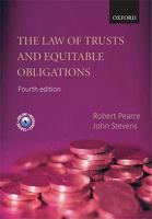 The law of trusts and equitable obligations /