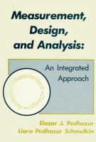 Measurement, design, and analysis : an integrated approach /