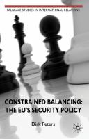 Constrained balancing the EU's security policy /