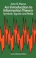 An introduction to information theory : symbols, signals & noise /