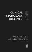 Clinical psychology observed /