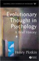 Evolutionary thought in psychology : a brief history /
