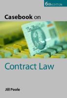 Casebook on contract law /