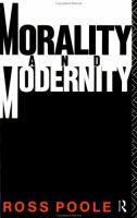 Morality and modernity /