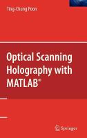 Optical scanning holography with MATLAB /
