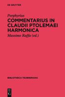 Commentarius in Claudii Ptolemaei Harmonica /