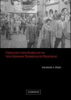 Conflict and stability in the German Democratic Republic /