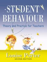 Student behaviour : theory and practice for teachers /