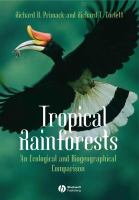 Tropical rain forests : an ecological and biogeographical comparison /