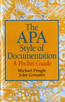 The APA style of documentation : a pocket guide /