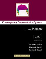Contemporary communication systems using MATLAB and Simulink /