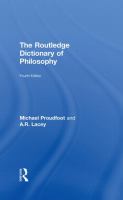 The Routledge dictionary of philosophy /