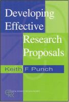 Developing effective research proposals /