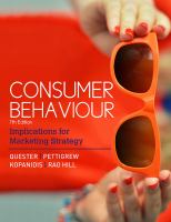 Consumer behaviour : implications for marketing strategy /