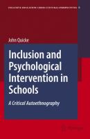 Inclusion and psychological intervention in schools : a critical autoethnography /