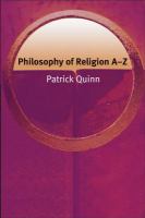 Philosophy of religion A-Z /