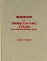 Handbook of thermodynamic tables /