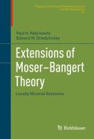 Extensions of Moser-Bangert theory : locally minimal solutions /