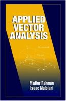 Applied vector analysis /