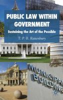 Public law within government : sustaining the art of the possible /