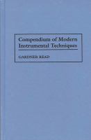 Compendium of modern instrumental techniques /