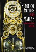 Numerical methods with MATLAB : implementations and applications /
