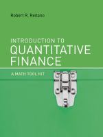Introduction to quantitative finance : a math tool kit /