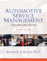 Automotive service management : principles into practice /