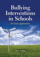 Bullying interventions in schools : six basic approaches /