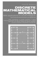 Discrete mathematical models : with applications to social, biological, and environmental problems.