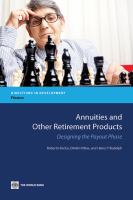 Annuities and other retirement products designing the payout phase /