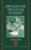 John Keats and the culture of dissent /