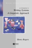 Writing systems : a linguistic approach /