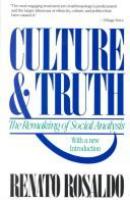 Culture & truth : the remaking of social analysis /