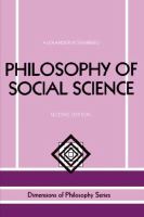 Philosophy of social science /
