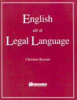 English as a legal language /