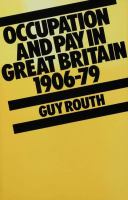 Occupation and pay in Great Britain 1906-79 /