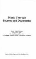 Music through sources and documents /