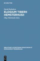 Elogium Tiberii Hemsterhusii /