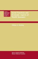 Social functions and economic aspects of health insurance /