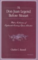The Don Juan legend before Mozart /