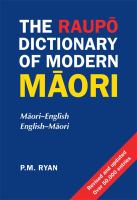 The Raupō dictionary of modern Māori /