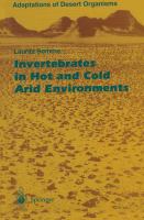 Invertebrates in hot and cold arid environments /