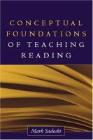 Conceptual foundations of teaching reading /